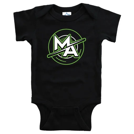 MA Black Baby Onesie