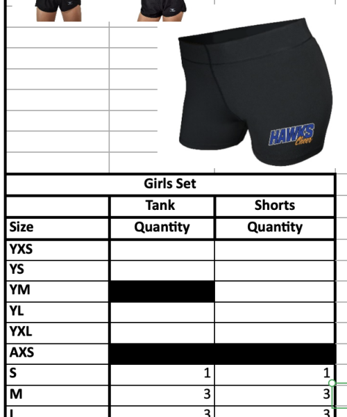 CHS Cooper Hawks - Practice Sets 2