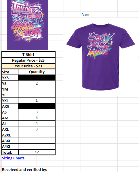 Trilogy Cheer Tees 26